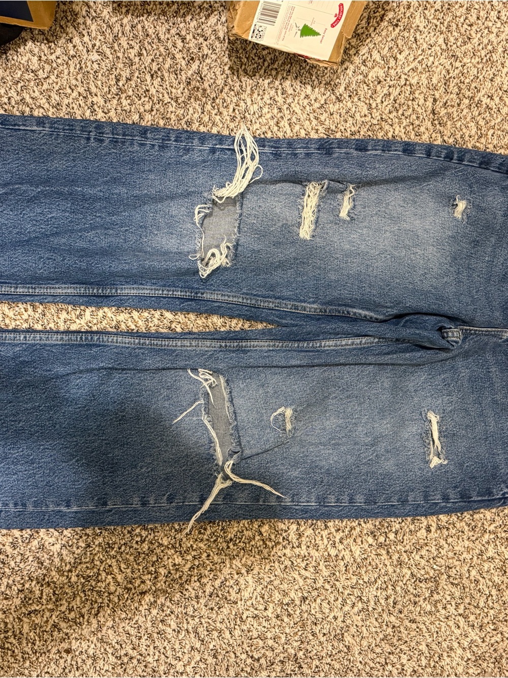 Arizona Jean Company Distressed Blue Wide Leg Jeans